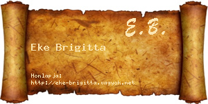 Eke Brigitta névjegykártya
